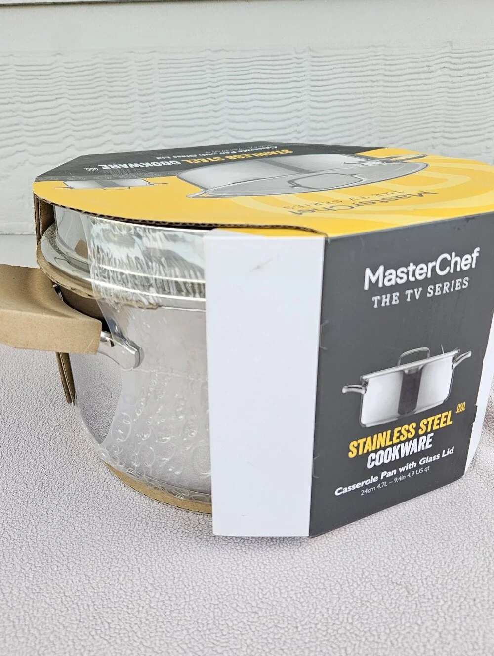 MasterChef The TV Series Stainless Steel 4.9 Qt Casserole Pan Stock Pot Lid
